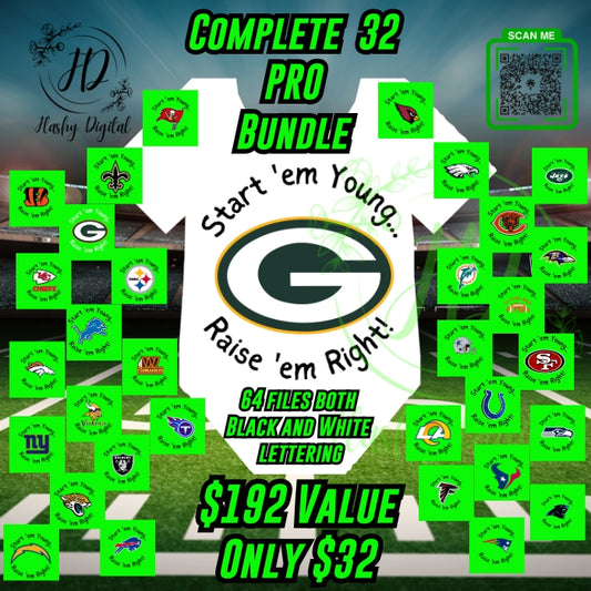 32 Pro Bundle Start Em Young includes 64 PNG