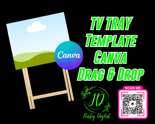 Tv Tray Canva Template and Mockup Maker pdfs witch clickable links included